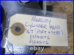 0720 OEM Mercury Port & STBD Cylinder Head Set 858405T2 858406T2