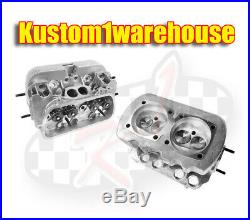 2 New 1600 Dual Port Cylinder Heads for VW Volkswagen 90.5/92 bore 40x35 Valves