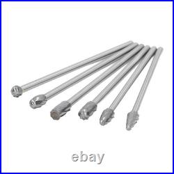 6pcs Carbide Burrs Set Lengthen Tungsten Solid Rotate Cylinder Head Porting Kit