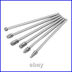 6pcs Carbide Burrs Set Lengthen Tungsten Solid Rotate Cylinder Head Porting Kit