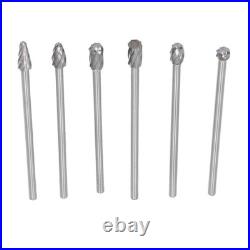 6pcs Carbide Burrs Set Lengthen Tungsten Solid Rotate Cylinder Head Porting Kit