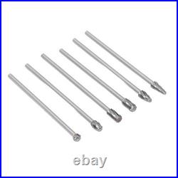 6pcs Carbide Burrs Set Lengthen Tungsten Solid Rotate Cylinder Head Porting Kit