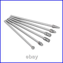 6pcs Carbide Burrs Set Lengthen Tungsten Solid Rotate Cylinder Head Porting Kit