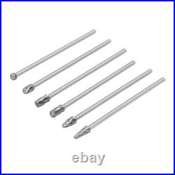 6pcs Carbide Burrs Set Lengthen Tungsten Solid Rotate Cylinder Head Porting Kit