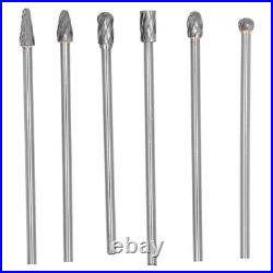 6pcs Tungsten Carbide Burrs Set CylinderHead Porting Kit Solid Rotate