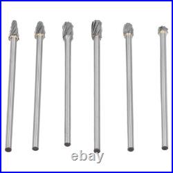 6pcs Tungsten Carbide Burrs Set CylinderHead Porting Kit Solid Rotate