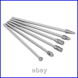 6pcs Tungsten Carbide Burrs Set CylinderHead Porting Kit Solid Rotate