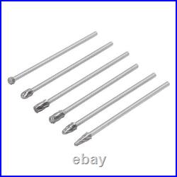 6pcs Tungsten Carbide Burrs Set CylinderHead Porting Kit Solid Rotate