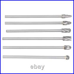 6pcs Tungsten Carbide Burrs Set CylinderHead Porting Kit Solid Rotate