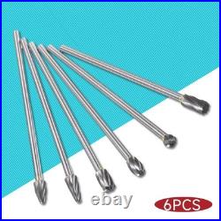 6x Tungsten Carbide Aluminum Porting Polishing tool Kit Cylinder Head Porting