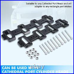 For LS ZL1 Cathedral Port Cylinder Head to Rectangle Port Intakes Adapter Plates