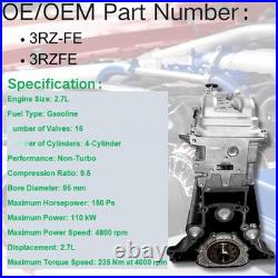 For Toyota 4runner 2.7 94-04 3RZ-FE Long Block Engine Assembly 4 & 8 Port Intake