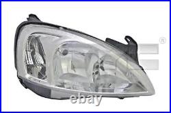 Genuine TYC headlights right for Opel combo tour Corsa C 1216160