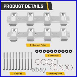 LS1 Cathedral Port Cylinder Head to LS3 LSA ZL1 CTS-V Rectangle Billet Intake