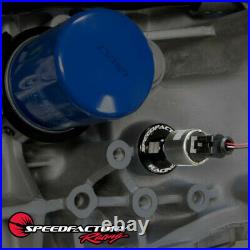 SpeedFactory Billet B-Series Crankcase Pressure Port Fitting & AEM Stainless Sen